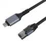 Internetový kábel CAT6 UTP, USB Type-C - RJ45, 5m