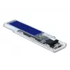 Puzdro na SSD DeLOCK 42620 externé puzdro pre M.2 NVMe PCIe SSD s USB Type-C konektorom samica, transparentné