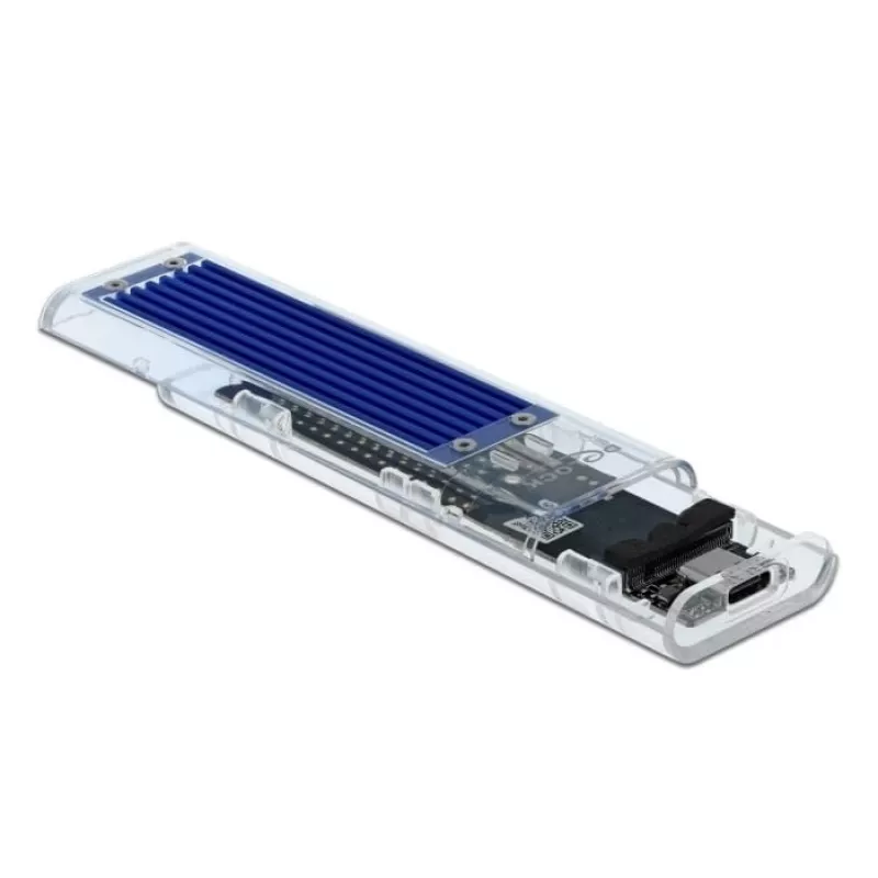 Puzdro na SSD DeLOCK 42620 externé puzdro pre M.2 NVMe PCIe SSD s USB Type-C konektorom samica, transparentné