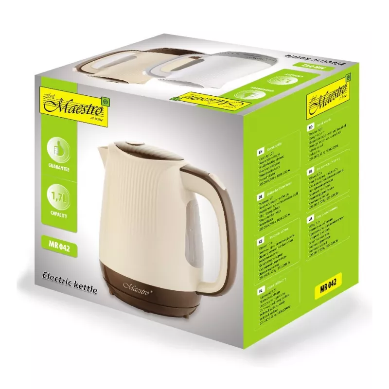 Feel-Maestro MR042 béžová kanvica 1,7 L béžová, hnedá 2200 W