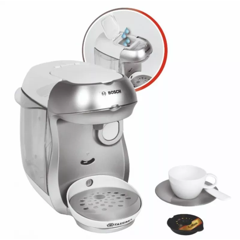 Kávovar KLEIN Bosch Tassimo 9231 – hračkársky kávovar, strieborný, detské hranie rolí