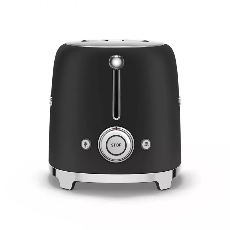 Hriankovač Smeg 50's Style TSF01BLMEU 2 plátky čierna nerez
