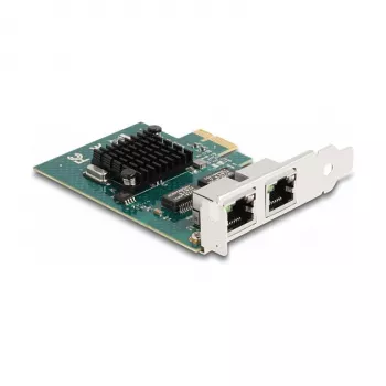 DeLOCK PCI Express x1 karta na 2 x RJ45 Gigabit LAN BCM sivá