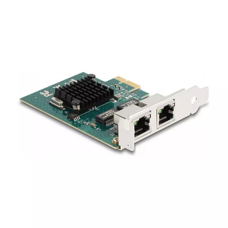 DeLOCK PCI Express x1 karta na 2 x RJ45 Gigabit LAN BCM sivá
