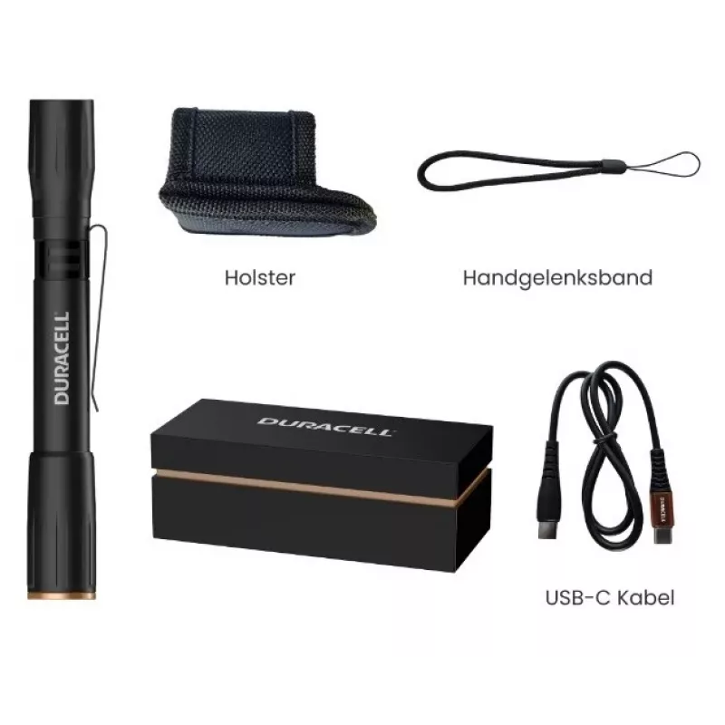 Duracell DF400R darčeková sada baterka čierna