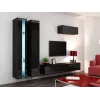 Cama regál VIGO NEW 180/40/30 čierna/čierna lesk