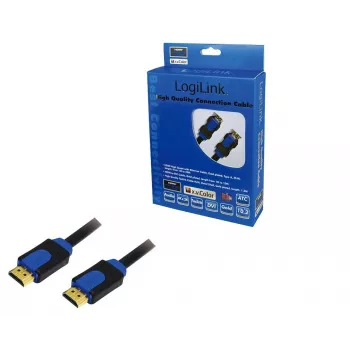 LogiLink HDMI kábel High Speed, s Ethernet káblom, 1,0 m na prenos audio, video a Ethernet dát (CHB1101)