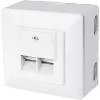 Krabica zásuvky RJ-45 biela ShiverPeaks BS74272-SET
