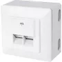 Krabica zásuvky RJ-45 biela ShiverPeaks BS74272-SET