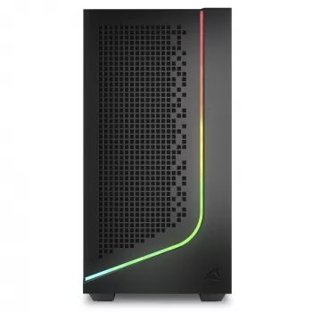 PC skriňa Sharkoon J1000 ARGB mATX — Mid-Tower Micro-ATX skriňa s ARGB osvetlením