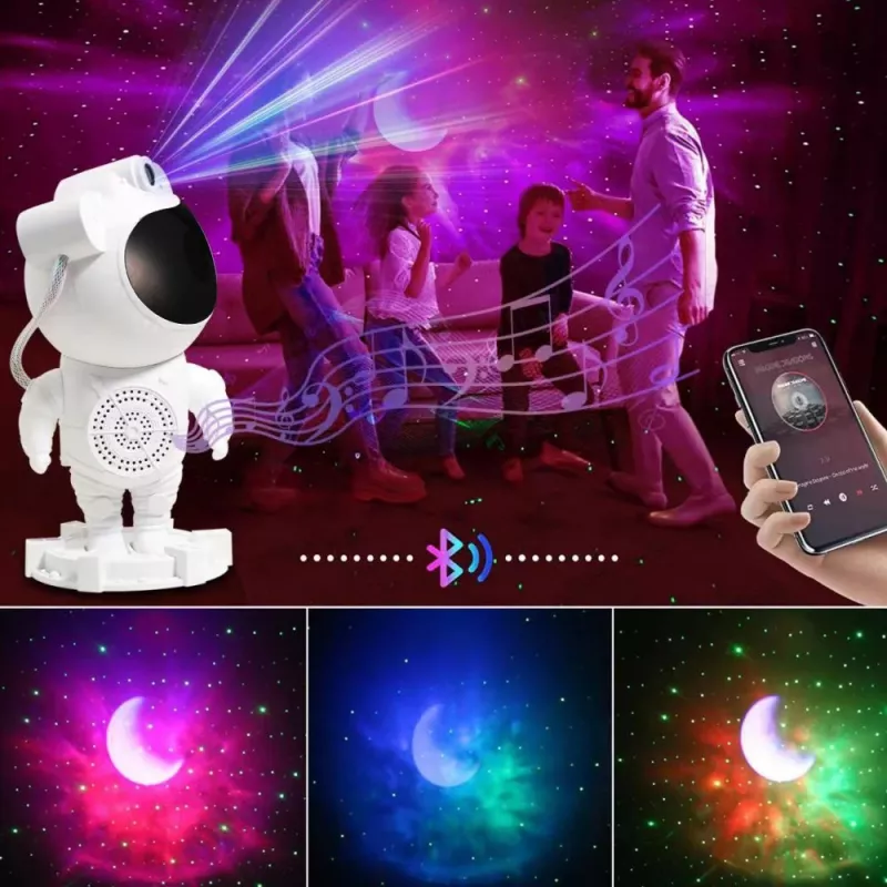 Projektorová lampa Hawk HW-STAR01 s integrovaným reproduktorom — projektor galaxie