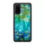 Ochranné puzdro iKins pre Samsung Galaxy S20 — dizajn čierne Water Lilies