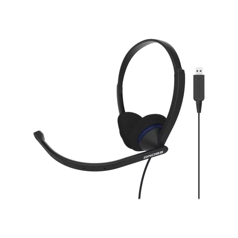 Koss CS200 USB Headset Káblová čelenka Telefonovanie/Hudba USB Type-A Čierna