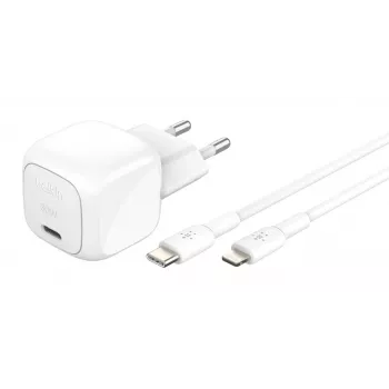 30W USB-C nabíjačka Belkin WCA008KQ1MWH-B5 PD PPS, kompaktný napájací zdroj pre telefóny a tablety