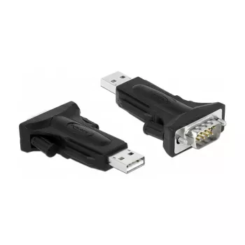 Sériový kábel DeLOCK 66286 USB Type-A DB-9 čierny 0,8 m