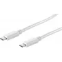 USB kábel S/CONN 13-45026 USB 3.2 Gen 2 1m biely