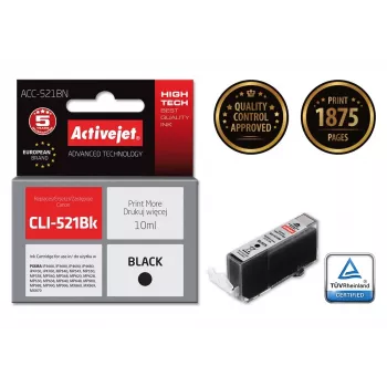 Activejet ACC-521BN atramentová kazeta (náhrada za Canon CLI-521Bk; Supreme; 10 ml; čierna)