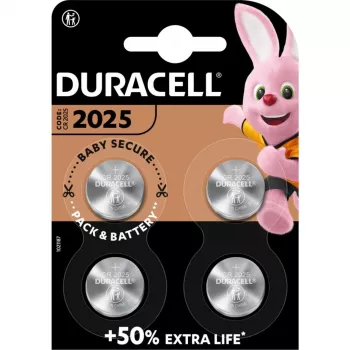 Duracell CR2025 Lítiová gombíková batéria 3 V, balenie po 4
