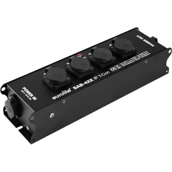 EUROLITE SAB-42X IP T-Con rozvádzač prúdu (model 60003765) — vodotesný scénický rozvodný systém