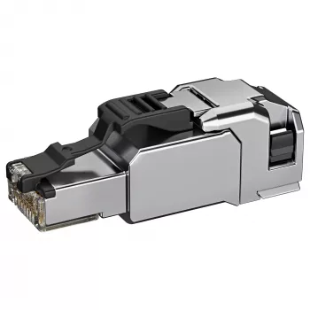 RJ-45 konektor Telegärtner 100035951 strieborný samec 5 mm vnútorný priemer