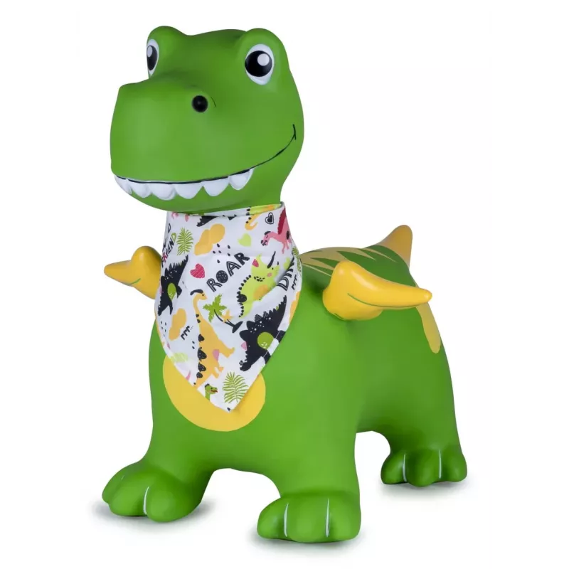 Skákacia hračka Jamara HoppyDoo Dino s krídlami zelená s pumpou