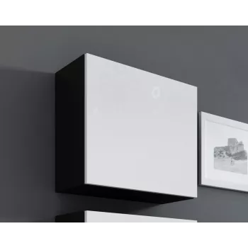 Cama Square skriňa VIGO 50/50/30 čierna/biela lesk