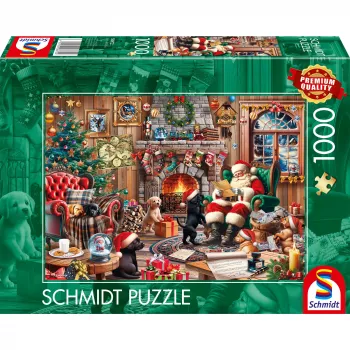 Schmidt Spiele 58872 Puzzle – 1000 dielov, vianočná scéna, od 12 rokov