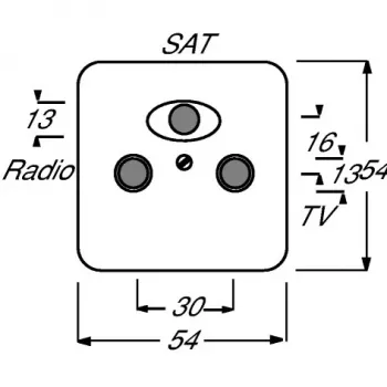 Busch-jaeger 2CKA001724A1747 anténa biela