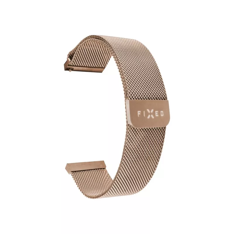 Náramok na hodinky FIXED Mesh Strap Fixed 18mm nerezová oceľ rýchloupínací zlatý