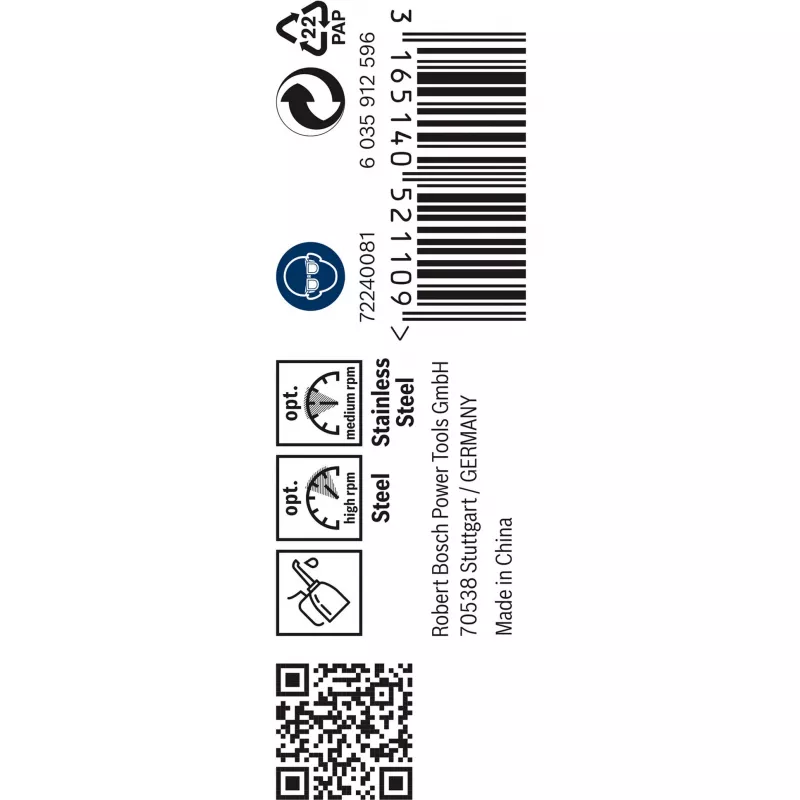 Bosch 2 608 585 875 PRO Stainless Steel HSS-Co špirálové vrtáky, Ø 2,5 mm, pracovná dĺžka 30 mm, valcová stopka, 10 ks
