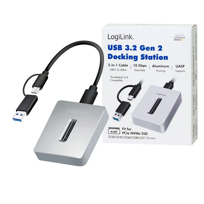 Dokovacia stanica 1 port USB 3.2, M.2 NVMe