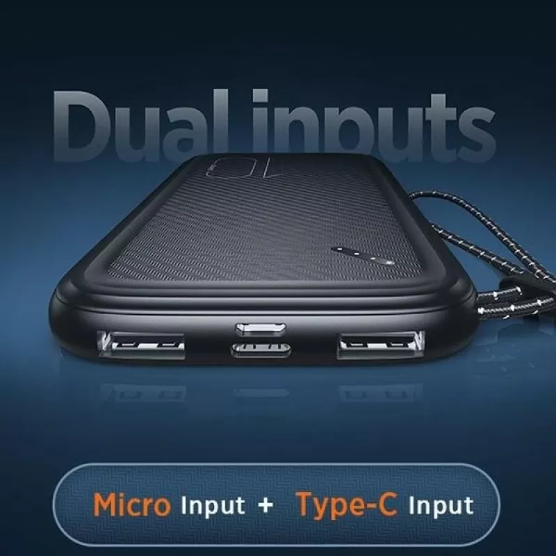 Prenosná powerbank USAMS PB56 10000 mAh 2x USB / USB-C / MicroUSB rýchle nabíjanie