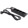 Qoltec hliníková PDU pre 10'' RACK | 1U | 16A | 4xFRENCH | 1,8m