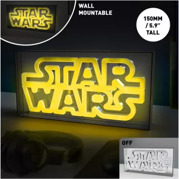 LED neónové svetlo Paladone Star Wars Design PP13123SW — dekoratívna LED tabuľa na stenu alebo policu