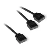 Y-káblový rozbočovač aRGB 3-pin na 2x 3-pin, 60cm čierny, vrátane konektorov