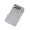 RJ45 konektor samec GEMBIRD PLUG3UP6/100, Cat5, rovný konektor, transparentný, pozlátené kontakty, balenie 100 ks