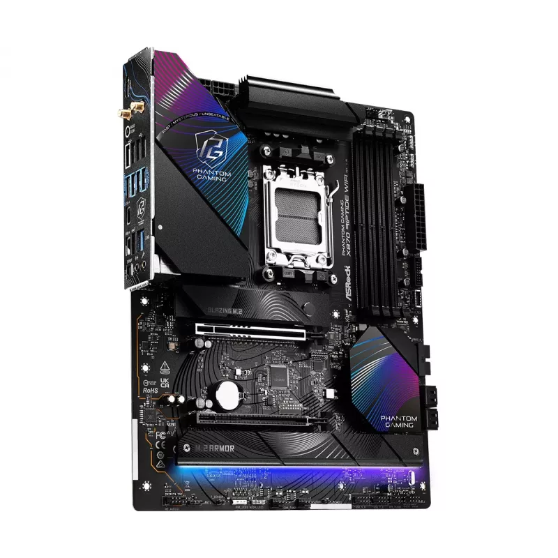 Základná doska ASRock X870 Riptide WiFi — ATX, AMD X870, Socket AM5, DDR5, 4 DIMM, 256 GB, Wi‑Fi 7, 2,5GbE