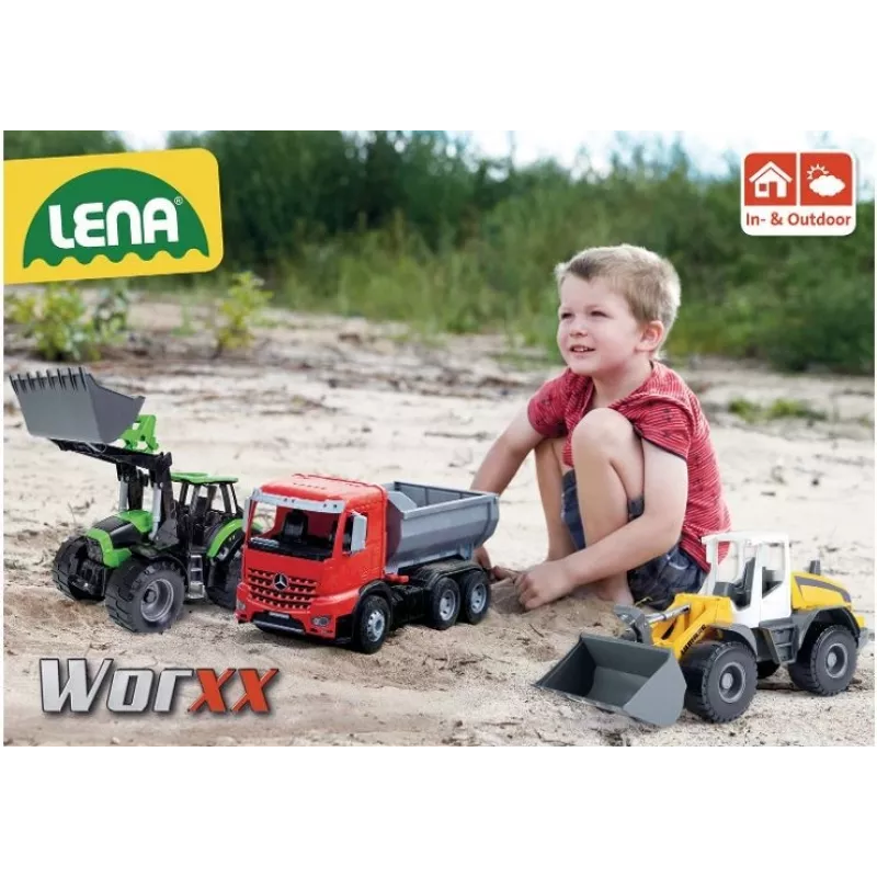 Nákladné auto Lena WORXX 04610EC sivá červená odporúčaný vek 3 roky