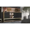 Cama PORTO 3D komoda 190x38x77 dub/čierna