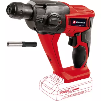 Akumulátorové vŕtacie kladivo EINHELL Power X-Change TE‑HD 18 Li, 18V, Li‑Ion 4,0 Ah Plus, so sadou vrtákov a dlát