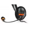 NATEC Drone headset káblový s hlavovým mostom telefonovanie/hudba čierna, oranžová