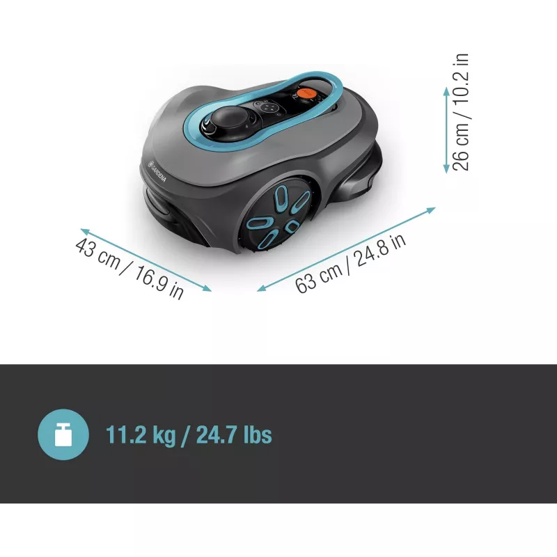 Robotická kosačka Gardena smart SILENO free maximálna plocha trávnika 1200 m² šírka záberu 16 cm