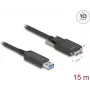 Aktívny optický kábel DeLOCK 83217 USB 10 Gbps Type-A na Micro-B 15 m