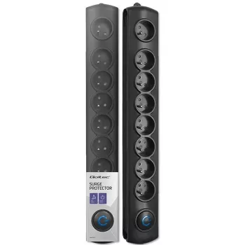 Prepäťová ochrana Qoltec 50113 čierna 8 AC výstupov 230 V 1,8 m