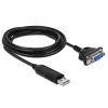 Sériový kábel DeLOCK 66281 čierny 1,8 m RS-232 USB Type-A