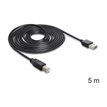 USB kábel DeLOCK 85553 USB 2.0 5 m USB A USB B čierny