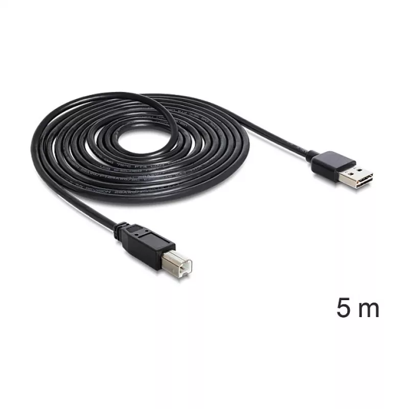 USB kábel DeLOCK 85553 USB 2.0 5 m USB A USB B čierny
