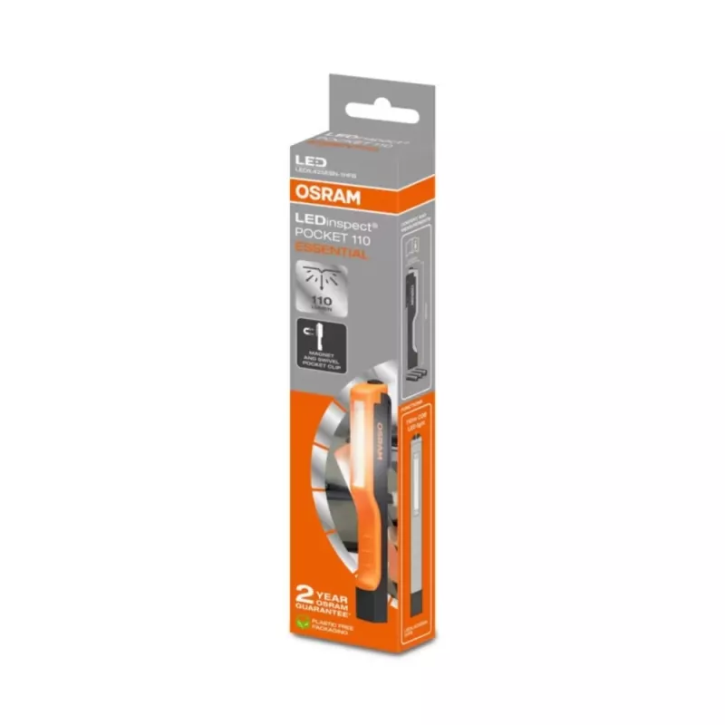 Dielenská LED inšpekčná lampa Osram LEDinspect Pocket 110 Essential, ručná, nabíjateľná