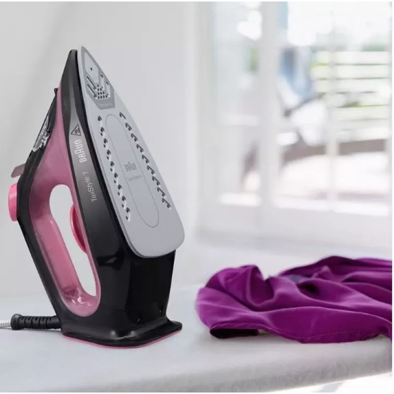 Braun TexStyle 1 suchá a parná žehlička keramická plocha 2000 W čierna, fialová