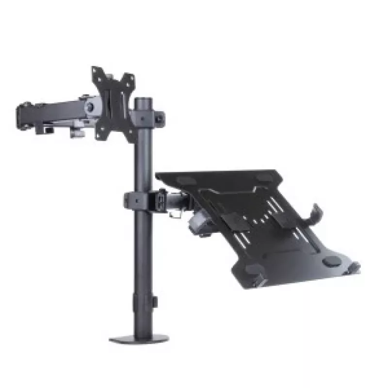 Stolový držiak ART L-24 pre LED/LCD monitor 13-32" + notebook 10-15,6", VESA 75x75/100x100, čierny